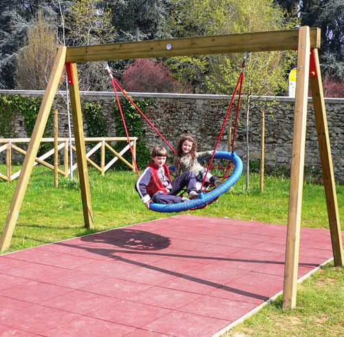 Holzschaukel - ALTALENA CESTONE - GOLDEN GAMES SRL - Spielplatz / Mehrfach