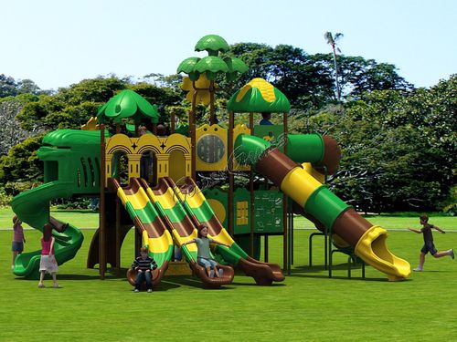 Kunststoff-Spielplatzgerät - FANTACASTELLO BAHAMAS JUNGLE - GOLDEN GAMES SRL - Aluminium / modular