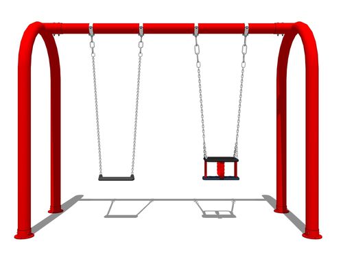 Stahlschaukel - ALTALENA DOPPIA MIX ACCIAIO  - GOLDEN GAMES SRL - galvanisiertem Stahl / Spielplatz / doppelt