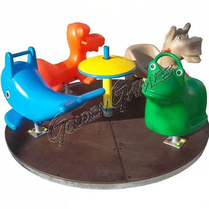 Spielplatz-Drehgerät / für Kinder - GIOSTRA 4 ANIMALI - GOLDEN GAMES SRL - für Spielplätze