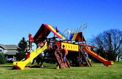 Spielplatzgerät für öffentliche Einrichtungen - RAINBOW SUNSHINE DOUBLE SUNNY - GOLDEN GAMES SRL - für öffentliche Anlagen / Holz / modular