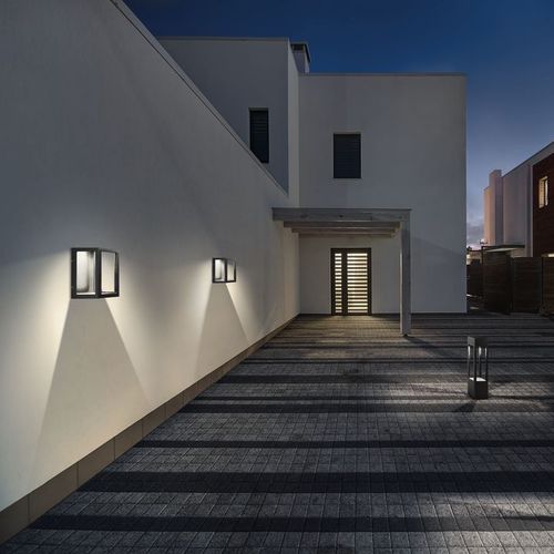 Wandleuchte / minimalistisches Design - W1 - LIGHT POINT - für Außenbereich / Aluminium / Glas