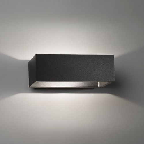 Moderne Wandleuchte - BRICK - LIGHT POINT - für Außenbereich / Aluminium / rechteckig