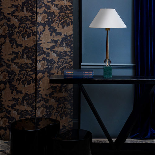 Tischlampe - TIVOLI - Heathfield and Comapny - Leinen / Marmor / modern
