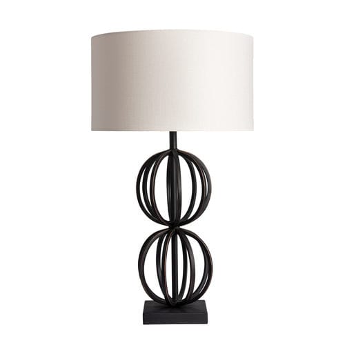Tischlampe - ROLLO - Heathfield and Comapny - Bronze / Leinen / Gold