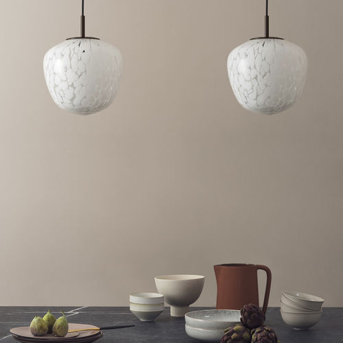 Hängelampe - MILO WHITE & DARK - Heathfield and Comapny - Messing / Glas / modern