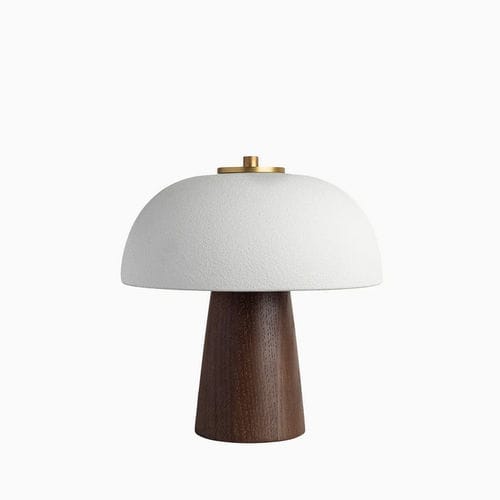 Tischlampe - NITA  - Heathfield and Comapny - Messing / Satin / Eiche