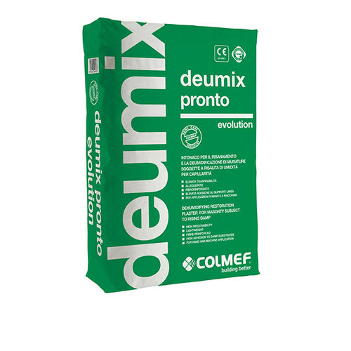 Schutzputz - DEUMIX PRONTO RISANAMURO EVOLUTION - COLMEF - wasserdicht / für Feuchträume / natürlich
