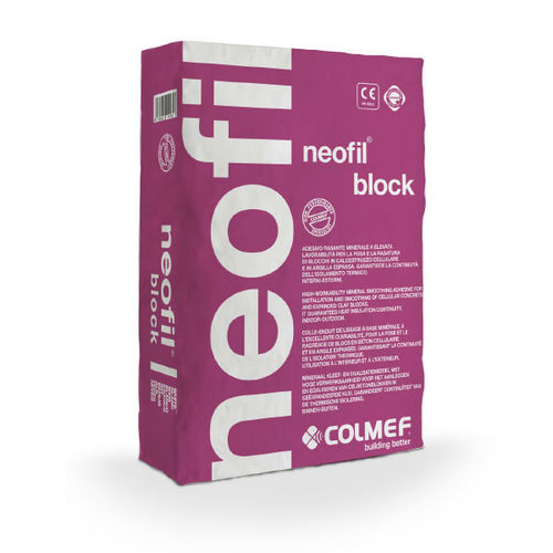 Verguss-Klebemörtel - NEOFIL BLOCK - COLMEF - für Porenbetonstein / für Porenbeton-Trennwände / hydraulisch