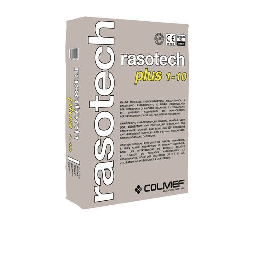 Gips für Mauerwerk - RASOTECH PLUS 1-10 MM - COLMEF - zur Endbearbeitung / für Beton