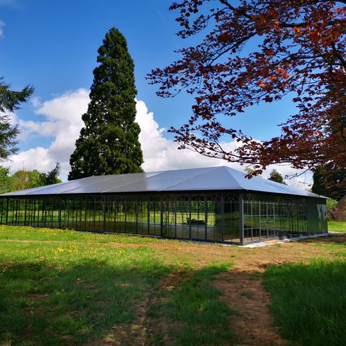 Selbsttragende Veranda - ORANGERIE SIMPLE TOIT 15M - ABRI AND CO - galvanisiertem Stahl / Glas / für Gewerbegebrauch