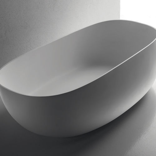 Ovale Badewanne - MELT LIGHT V SMALL - BRERA - freistehend / für Wohnungen / Verbundwerkstoff