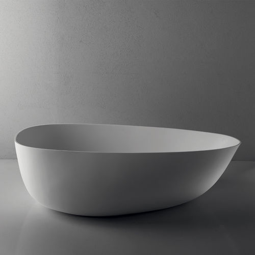 Freistehende Badewanne - MELT V - BRERA - für Wohnungen / Verbundwerkstoff / modern