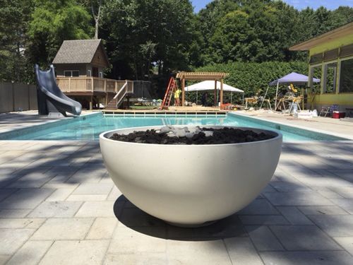Garten-Feuerstelle / Bioethanol - HEMI - solus - Beton