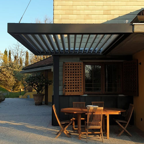 Hängende Pergola - FLOW - MORE SPACE - Stahl / maßgefertigt / bioklimatisch