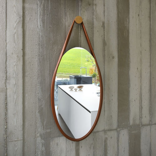 Wandmontierter Spiegel - HIDE - favius - für Gewerbegebrauch / modern / oval