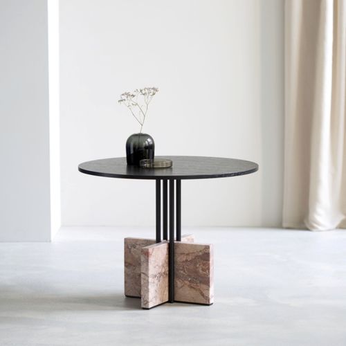 Moderner Couchtisch - GRAVITY - favius - Sperrholz / Gestell aus heißlackiertem Stahl / Gestell aus Marmor