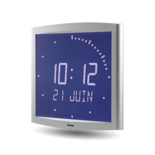 Moderne Uhr - OPALYS : ELLIPSE - Bodet Time - wandmontiert / Tisch / mit LCD-Digitalanzeige