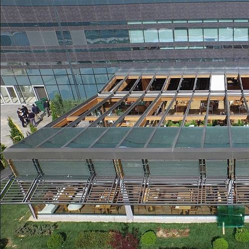 Aluminium-Dachverglasung - SOLAGLIDE - Evergreen Solutions - Stahl / motorisiert / mit Doppelverglasung