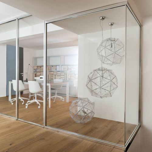 Abnehmbare Trennwand - ALL WAYS - ALBED - mit Glasfront / Aluminium / für professionellen Einsatz