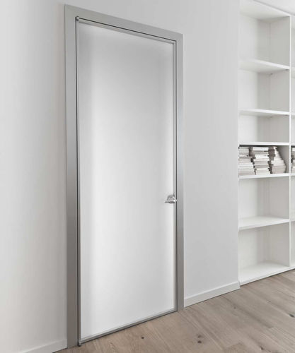 Tür für Innenbereich - PRIMA - ALBED - Aluminium / mit Sicherheitsglas / Schiebe