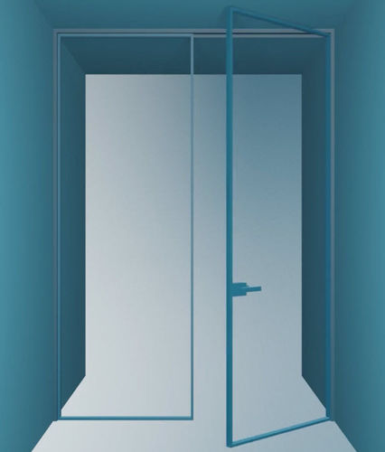 Tür für Innenbereich - PRIMA - ALBED - anodisiertes Aluminium / mit Sicherheitsglas / einflügelig
