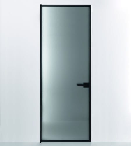 Bündige Tür - PRIMA  - ALBED - für Innenbereich / Aluminium / mit Sicherheitsglas