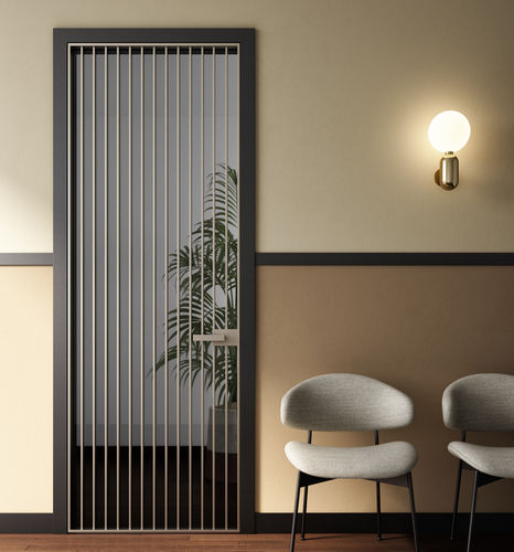 Tür für Innenbereich - RI-TRAIT 8B - ALBED - mit Sicherheitsglas / Aluminium / anodisiertes Aluminium