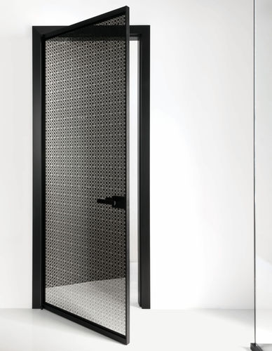 Tür für Innenbereich - QUADRA - ALBED - Aluminium / anodisiertes Aluminium / mit Sicherheitsglas