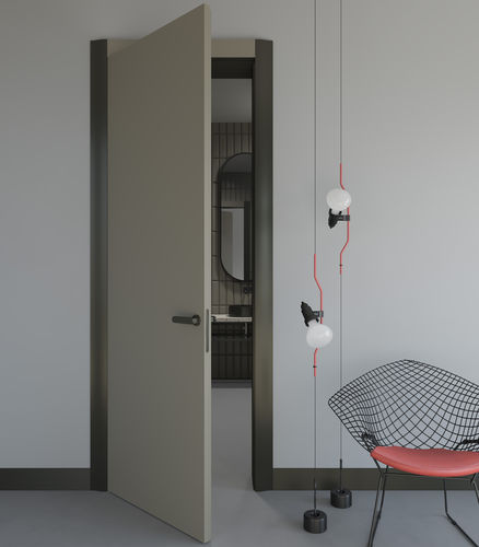 Tür für Innenbereich - MORBIDA - ALBED - Holz / Aluminium / anodisiertes Aluminium