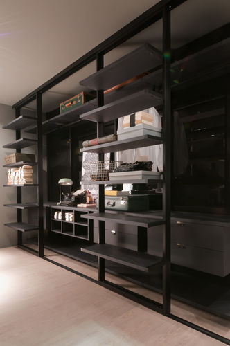 Begehbarer Kleiderschrank / Modul - RI-VISTA - ALBED - Schiebe / modern / Aluminium