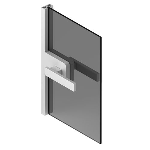 Abnehmbare Trennwand - PRIMA  - ALBED - Schiebe / mit Glasfront / Aluminium