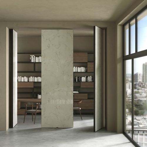 Tür für Innenbereich - SUIT - ALBED - Holz / Aluminium / Glas