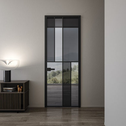 Tür für Innenbereich - CÉLINE - ALBED - Aluminium / Schiebe / drehend