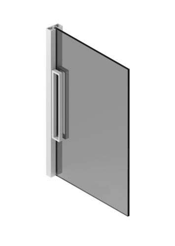 Tür für Innenbereich - PRIMA - ALBED - Aluminium / mit Sicherheitsglas / Schiebe