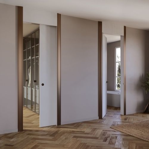 Tür für Innenbereich - MORBIDA - ALBED - Aluminium / mit Sicherheitsglas / einflügelig