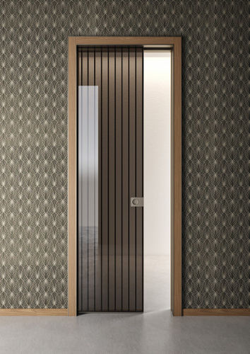 Tür für Innenbereich - RI-TRAIT 8B - ALBED - Holz / Aluminium / Glas
