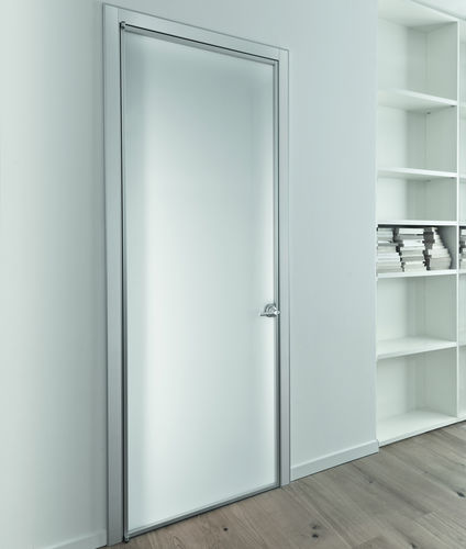 Tür für Innenbereich - PRIMA - ALBED - Aluminium / Glas / einflügelig