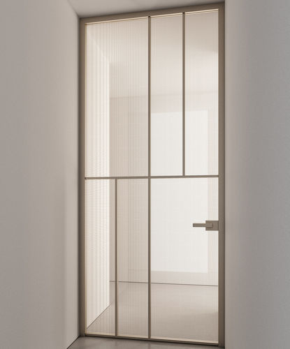 Tür für Innenbereich - CÉLINE - ALBED - Aluminium / Glas / einflügelig