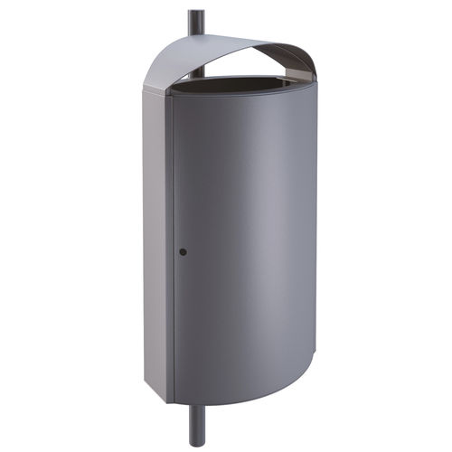 Hängender Abfallbehälter - 65111 - AUWEKO GmbH - galvanisiertem Stahl / pulverbeschichteter Stahl / mit integriertem Aschenbecher