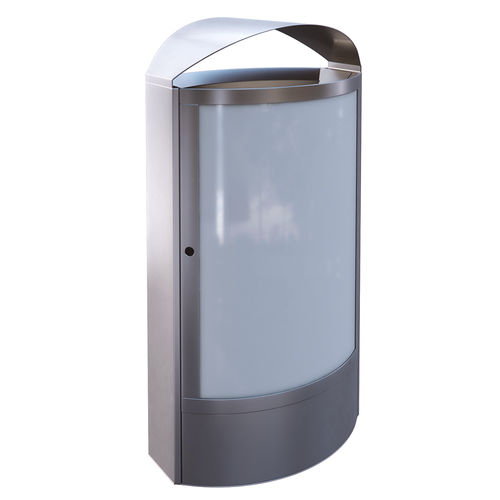 Park-Abfallbehälter - 61231 - AUWEKO GmbH - Edelstahl / gebürsteter Edelstahl / Polyethylen