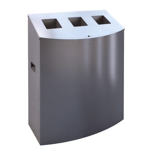 Papierkorb / galvanisiertem Stahl - Steelwall - AUWEKO GmbH - Edelstahl / gebürsteter Edelstahl