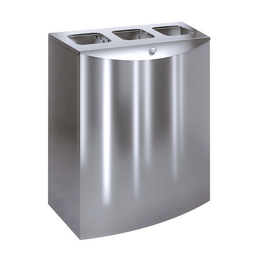 Papierkorb / galvanisiertem Stahl - Corridor - AUWEKO GmbH - Edelstahl / gebürsteter Edelstahl