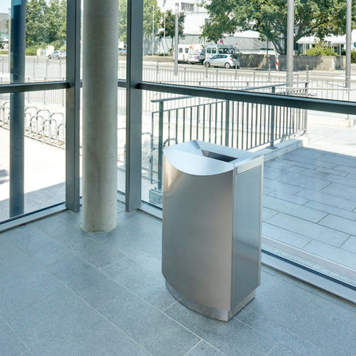 Park-Abfallbehälter - FFW1 - AUWEKO GmbH - Edelstahl / gebürsteter Edelstahl / vandalismussicher