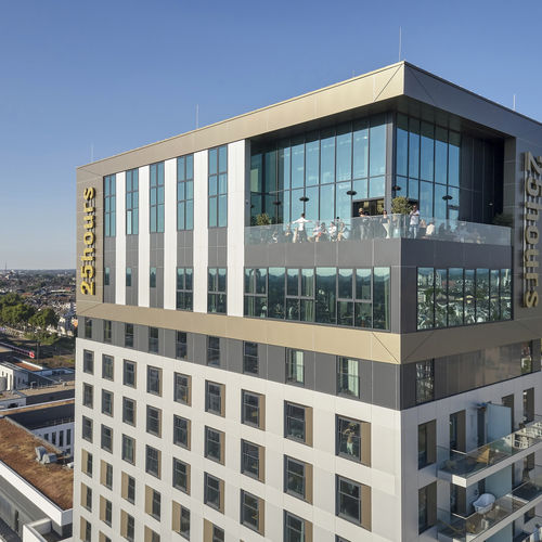 Paneel-Fassadenverkleidung - 25HOURS HOTEL - ALUCOBOND - Aluminium / Verbundwerkstoff / zum Einrasten