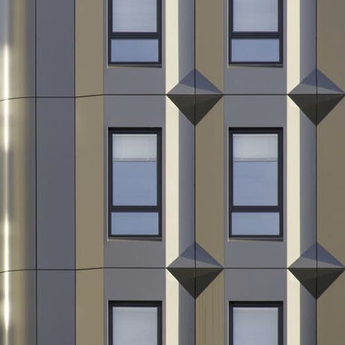 Paneel-Fassadenverkleidung - ALUCOBOND® METALLIC COLOURS - ALUCOBOND - Aluminium / Verbundwerkstoff / zum Einrasten
