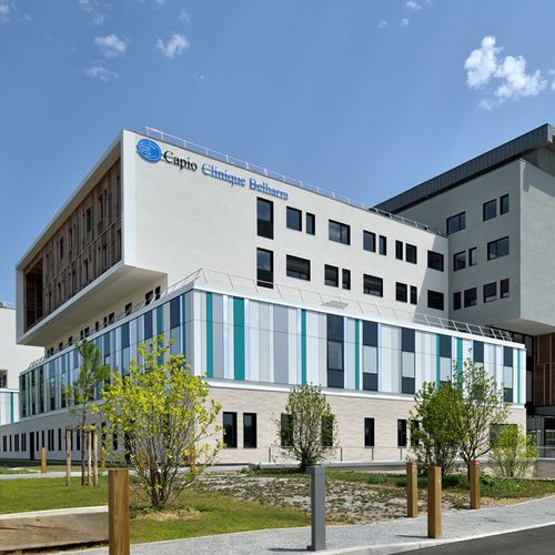Paneel-Fassadenverkleidung - HOSPITAL BAYONNE CAPIO - ALUCOBOND - Aluminium / Verbundwerkstoff / zum Einrasten