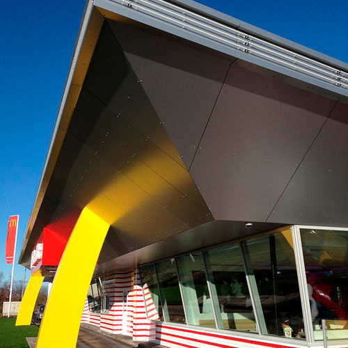 Verkleidungs-Verbundplatte - ROCK & ROLL MC DONALDS - ALUCOBOND - für Bauanwendungen / für Fassadenverkleidung / für Decke