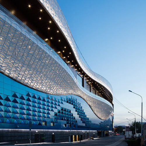 Kassetten-Fassadenverkleidung - SHOPPING MALL RIVIERA - ALUCOBOND - Verbundwerkstoff / Aluminium / zum Einrasten