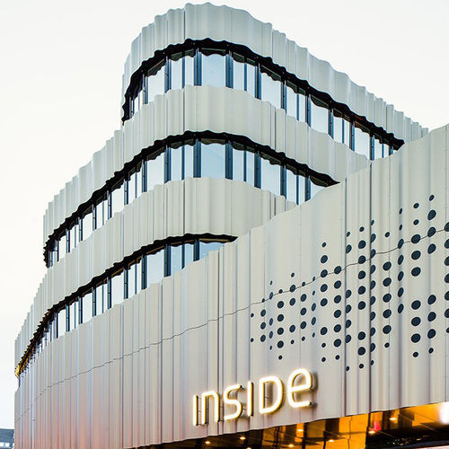 Kassetten-Fassadenverkleidung - SHOPPING CENTRE INSIDE - ALUCOBOND - Verbundwerkstoff / Aluminium / zum Einrasten